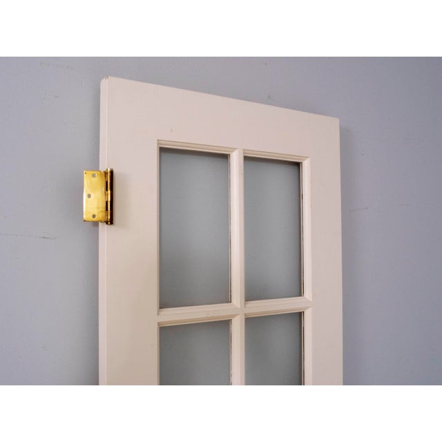 1980s Set of 4 Solid Wood French Doors W. Baldwin Brass Hardware For Sale - Image 5 of 12