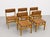 1960s Set of 5 Mid Century Modern Oak Dining Chairs, Made in Denmark, C. 1960s For Sale - Image 5 of 16