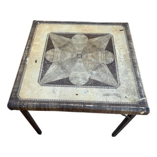 Vintage 1940s Shwayder Brothers Sampson Card Table Wood Legs and Frame For Sale