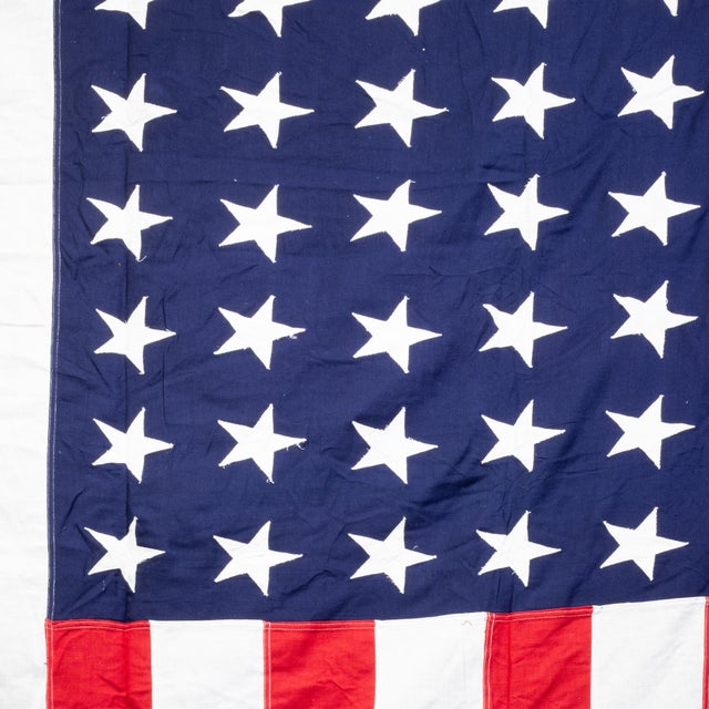 Large Philadelphia Q. M. Depot American Flag With 48 Stars c.1940-1950 For Sale - Image 9 of 9