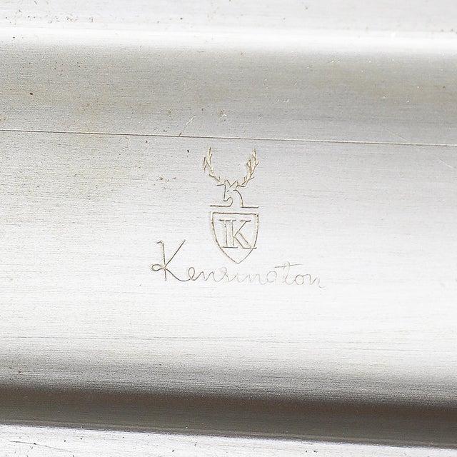 Art Deco Machine Age Cigarette Box in Aluminum & Walnut Signed Kensington For Sale - Image 13 of 14