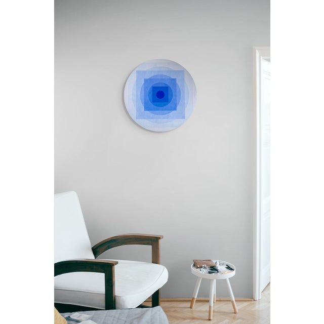 Abstract Contemporary Abstract Acrylic on Italian Poplar Board "9 (Ultramarine)" by Andy Harwood For Sale - Image 3 of 7