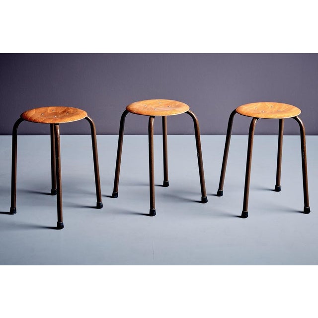 Vintage Stackable Stools by Schell N.V. Belfeld, Netherlands, 1970s, Set of 3 For Sale - Image 4 of 10