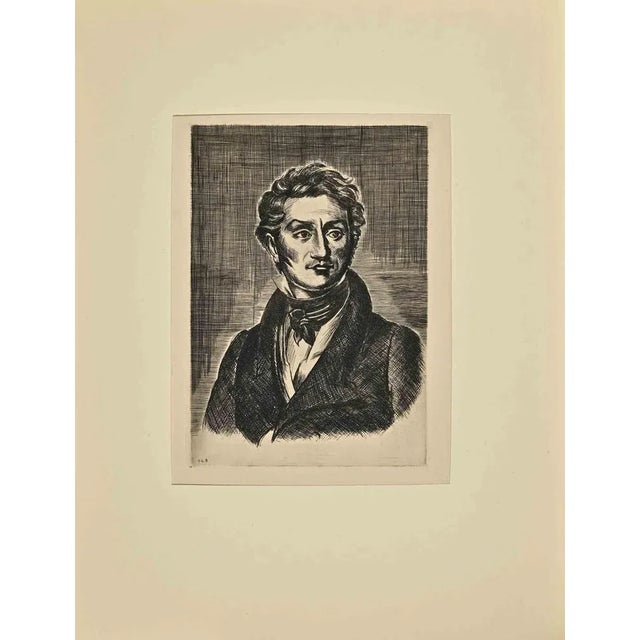 Charles Nodier, Etching by Constant Le Breton, Early 20th Century For Sale - Image 3 of 3