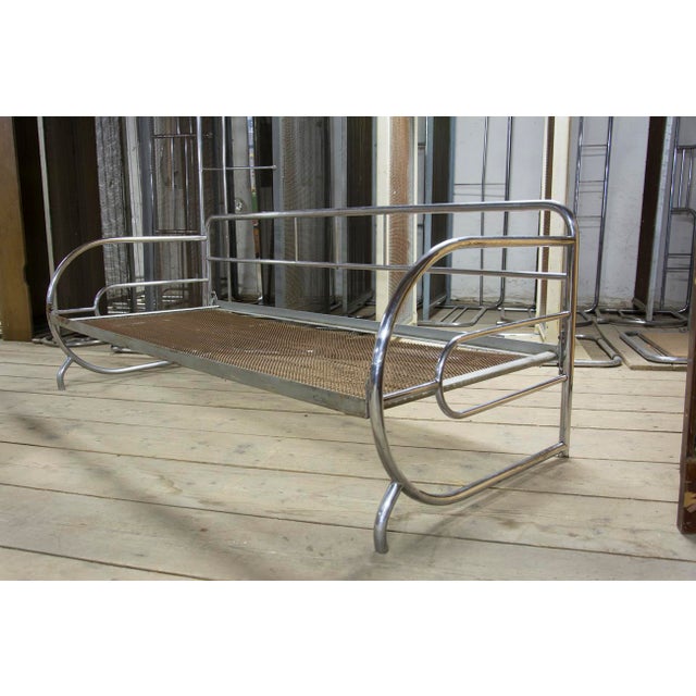 Bauhaus Chromed Steel Sofa, Bohemia, 1930s For Sale - Image 7 of 8