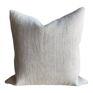 Vintage Rug Pillow Cover With Original Seams For Sale