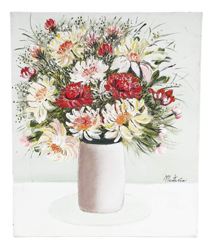 Costanza Mantovani, Floral Still Life, Oil on Canvas