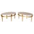Metal Oval Coffee Tables with Travertine Tops, Italy 1970s For Sale - Image 7 of 9