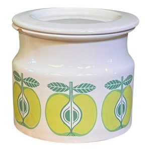 Vintage Arabia Pomona Jar With Green Apples