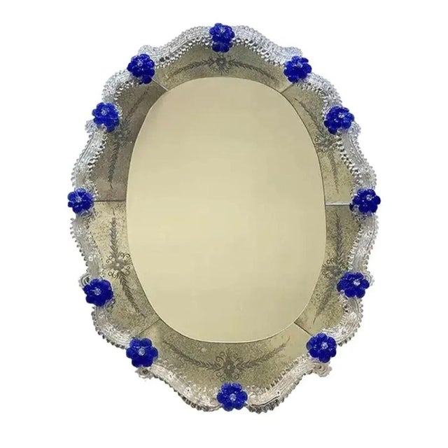 Hand-Carved Venetian Oval Mirror by Simoeng For Sale - Image 14 of 14