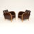 Mid-Century Modern Art Deco Swedish Armchairs in Satin Birch and Leather, 1930, Set of 2 For Sale - Image 3 of 13