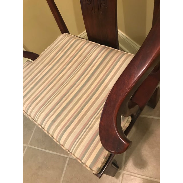 Mid-Century Modern Vintage Mid Century Wood James Mont Style Ming Chair For Sale - Image 3 of 9