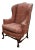 1980s Paisley Slip Covered Wingback Chair For Sale