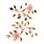 Vintage Mid-Century Brass Wall Sculpture, Dogwood/Magnolia Blossom Branches, Pair For Sale