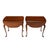 1970s Pair Hitchcock Solid Cherry Drop Leaf Side Tables Queen Anne Style End Tables For Sale - Image 14 of 15