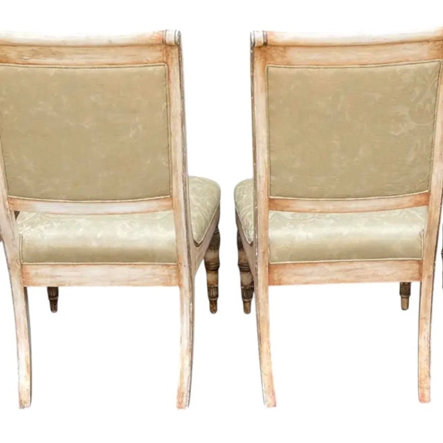 William Switzer Pair of 19c Style Charles Pollock for William Switzer Side Chairs For Sale - Image 4 of 4