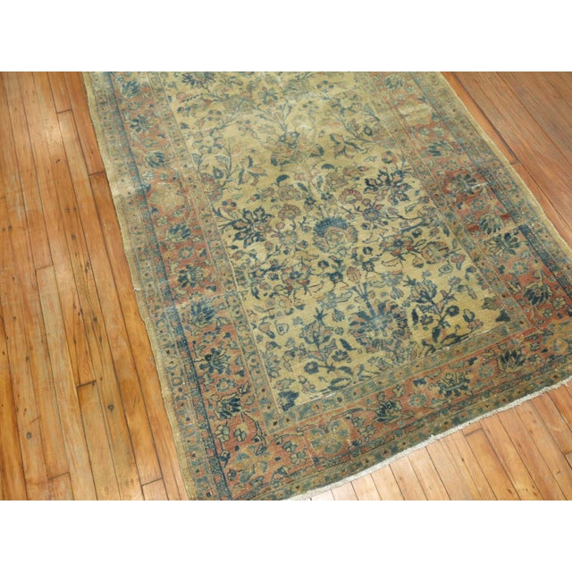 Persian Early 20th Century Persian Kashan Gallery Runner - 4'7" x 16'3" For Sale - Image 3 of 11