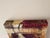 Late 20th Century Signed Contemporary Abstract Mixed Media Canvas Painting in Burgundy & Gold For Sale - Image 4 of 10