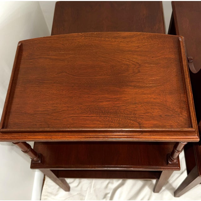 Auburn Mid 20th Century Mahogany Side Tables by Mersman - A Pair #7556 For Sale - Image 8 of 11