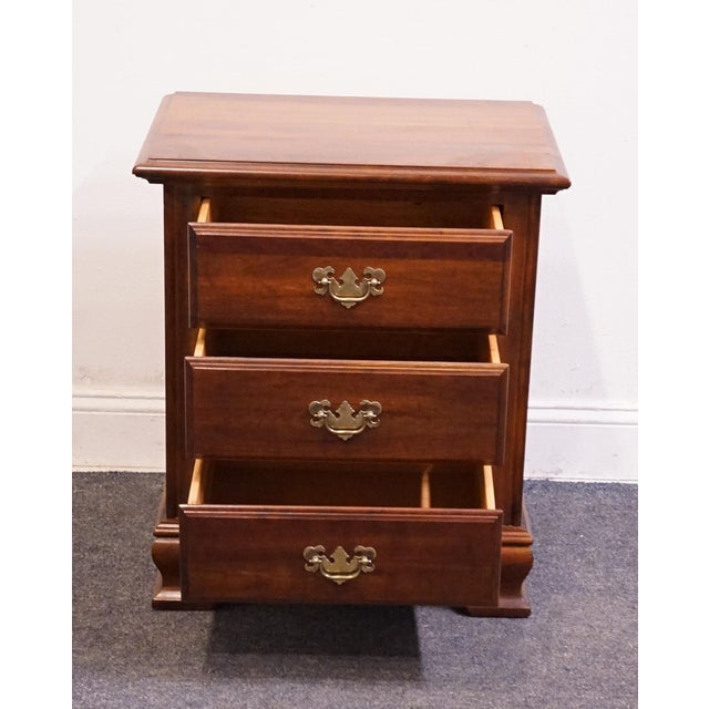 Cresent Furniture Solid Cherry Traditional Style 22" Three Drawer Nightstand For Sale In Kansas City - Image 6 of 12