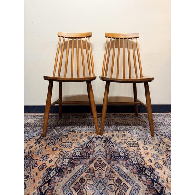 Wood Mid-Century Modern Scandinavian Teak Chairs, Set of 2 For Sale - Image 7 of 7