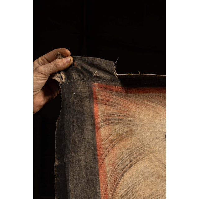 Hand‑Painted “Nothing Burned – Steam Clean Dry Goods” Canvas Banner For Sale - Image 4 of 5