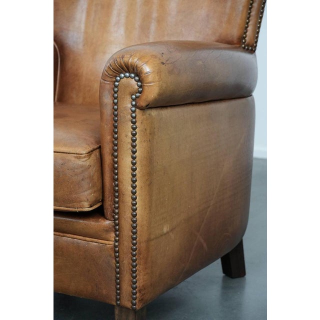 Vintage Sheepskin Leather Chairs, Set of 2 For Sale - Image 12 of 18