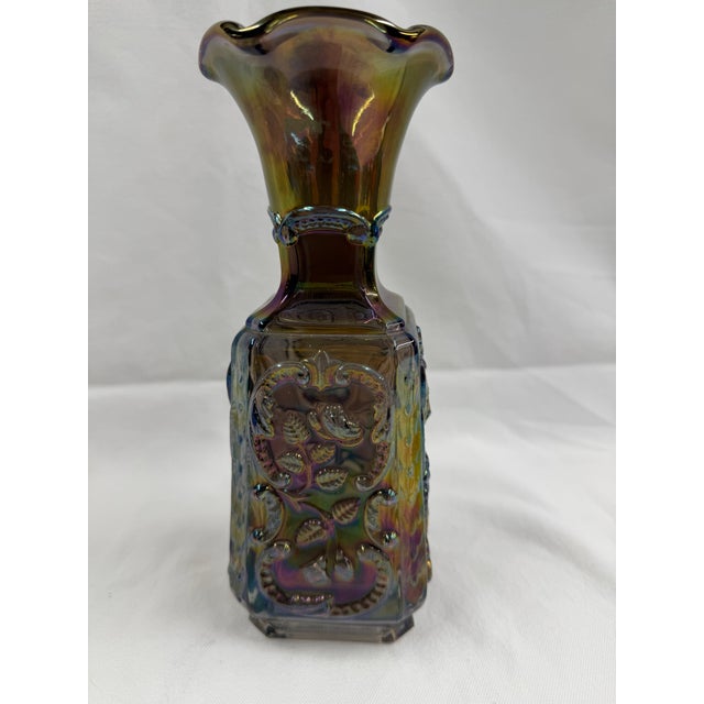 Early 20th Century Imperial Carnival Iridescent Mephistopheles Devil Vase For Sale - Image 9 of 11