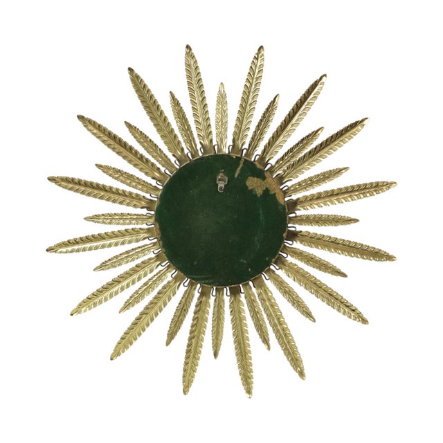 Mid-Century Modern Copper-Plated Metal Sunburst Mirror from Deknudt, 1960s For Sale - Image 10 of 13