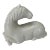 Equestrian White Horse Statue Clay Sculpture For Sale