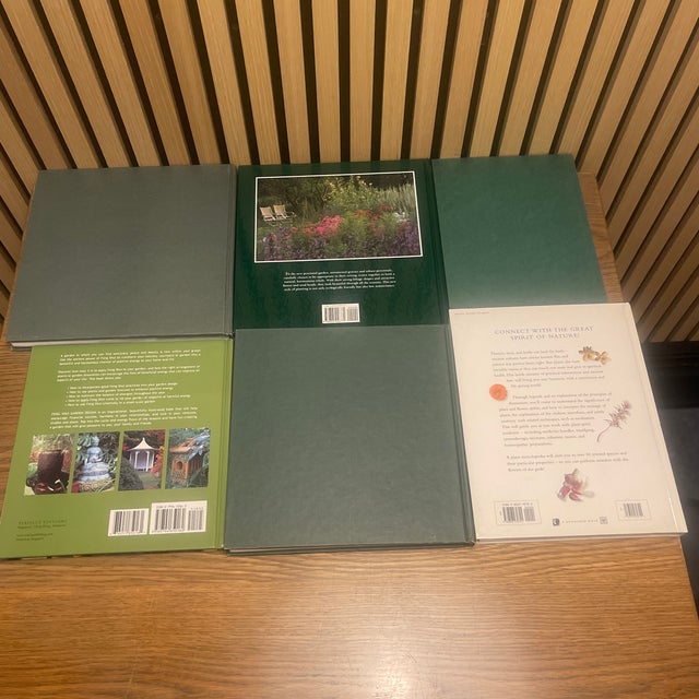 Curated Garden & Botanical Book Stack in Layered Greens For Sale In Nantucket - Image 6 of 6