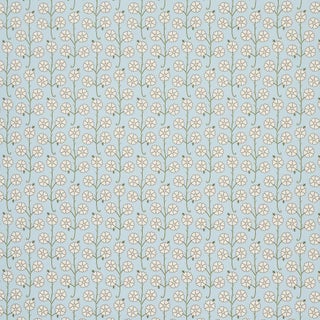 Sample - Schumacher x Neisha Crosland Gardenia Wallpaper in Egg Blue For Sale