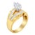 Haus of Brilliance 14KT Two-Toned Gold Diamond Cocktail Ring (1 cttw, H-I Color, SI1-SI2 Clarity) For Sale - Image 4 of 6