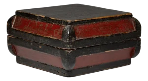 Chinese Red Lacquer Snack Box, C. 1820