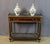 Late 18th-century Louis XVI mahogany console table. This mahogany console features brass moldings on the uprights, a...