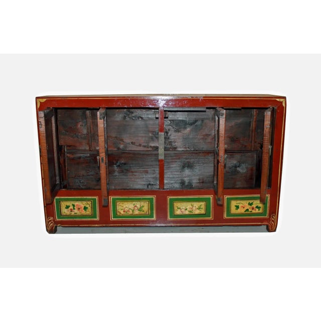 Vintage Sideboard With Hand Painted Flowers & Butterflies Doors For Sale - Image 11 of 12