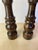 Vintage Made in Japan Dark Hardwood Salt & Pepper Mill Set, Turned Wood Grinder Pair For Sale - Image 4 of 9