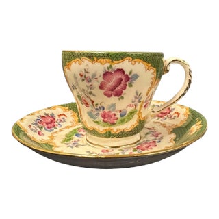 Vintage Royal Grafton Canton Demitasse Cup and Saucer For Sale