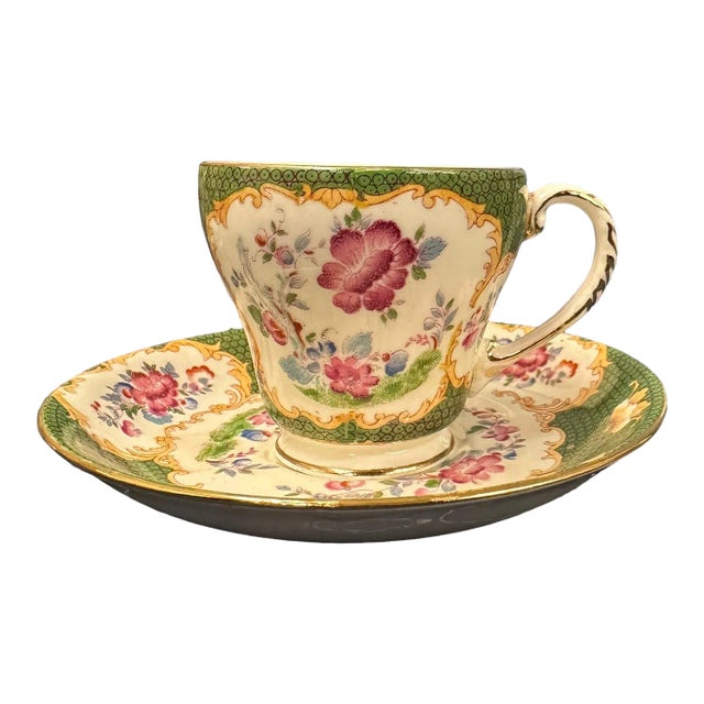 Vintage Royal Grafton Canton Demitasse Cup and Saucer For Sale