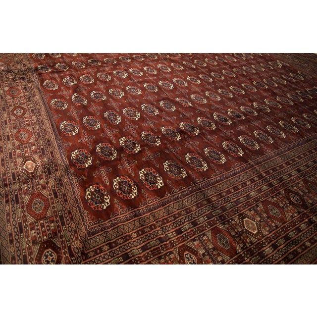 1980s Vintage Fine Bokhara Rug - 12'2" X 14'8" For Sale - Image 5 of 15