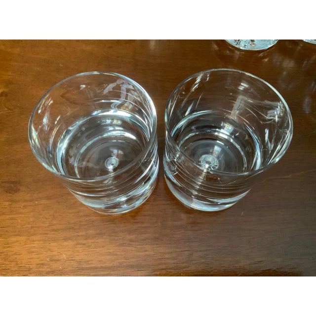 1980s Double Old Fashion Floating Bubble /Rock Glasses- Set of 6 For Sale In Chicago - Image 6 of 9