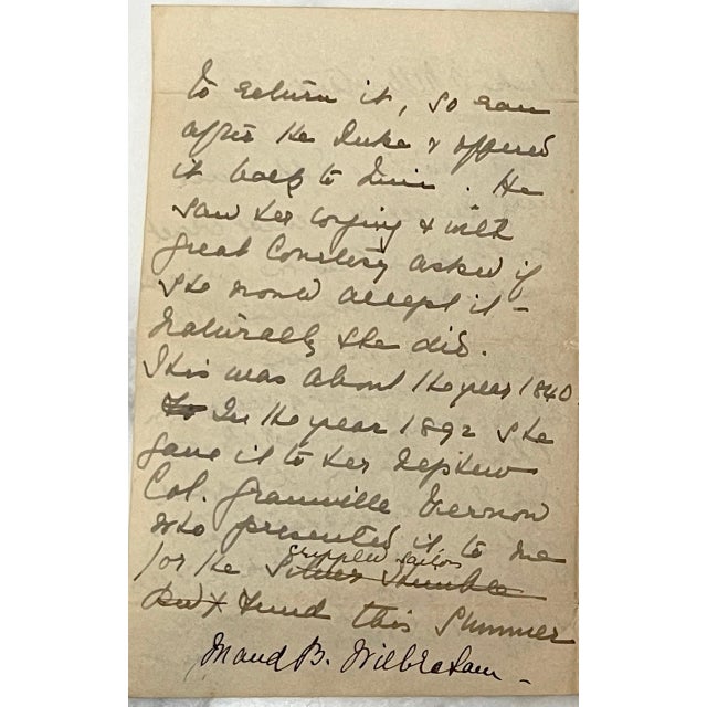 Glass Sir Arthur Wellesley, 1st Duke of Wellington's Silk Handkerchief, Framed For Sale - Image 7 of 18