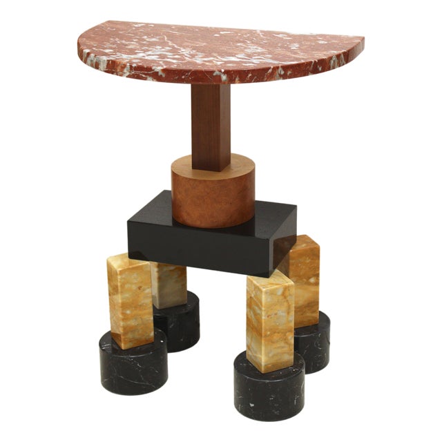 Italian Modern Demilune Console Table by Ettore Sottsass, 1990s For Sale