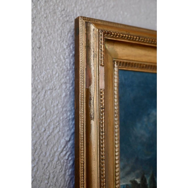 Romantic Landscape, 1920s, Oil Painting on Canvas, Framed For Sale - Image 6 of 11