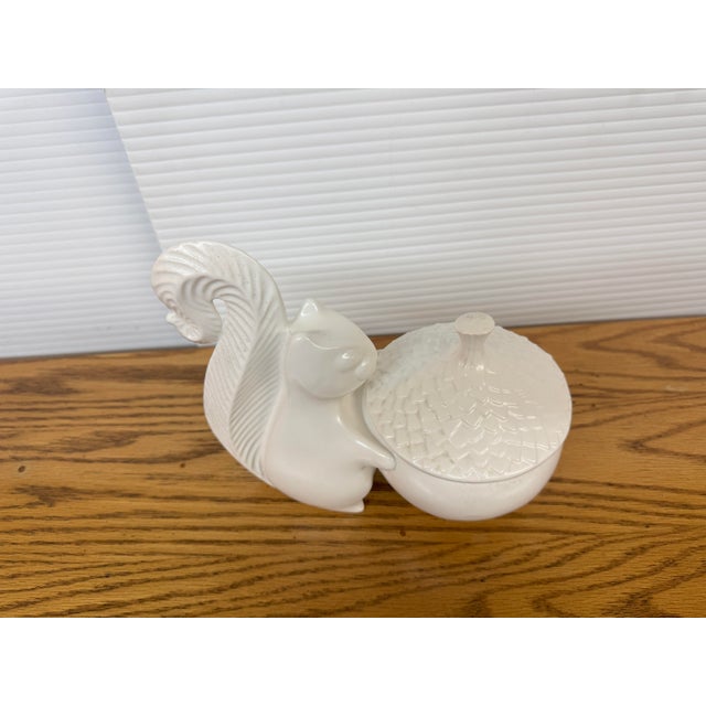 White Jonathan Adler Squirrel + Acorn Candy Dish, Set For Sale - Image 8 of 12