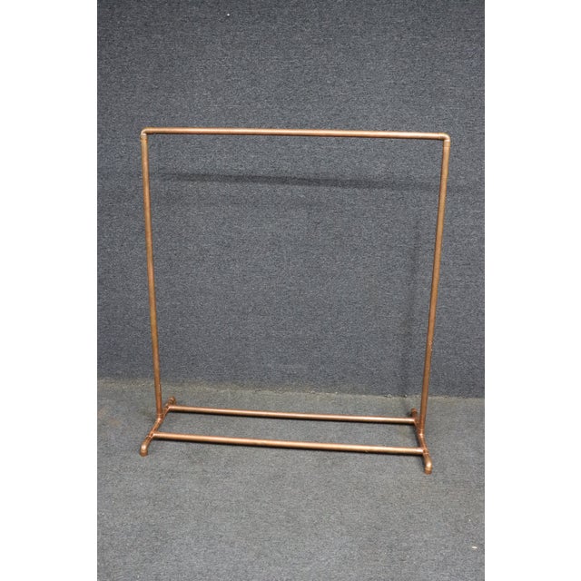 Industrial Copper Pipe Garment Rack or Retail Clothing Display Stand For Sale In Philadelphia - Image 6 of 13