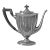 Antique Silver Teapot With Wood Handle and Finial For Sale