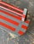 Red Vintage Gray + Red Painted Mini Bench, CIrca Mid-20th Century For Sale - Image 8 of 14