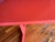 Coral Laquered Mid-Century Danish Modern Minimalist Trestle Dining Table C1960s For Sale - Image 12 of 14