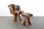 Textile 1970s Mid Century Modern Leopard Print Tulip Chair and Ottoman Set - 2 Pieces For Sale - Image 7 of 7